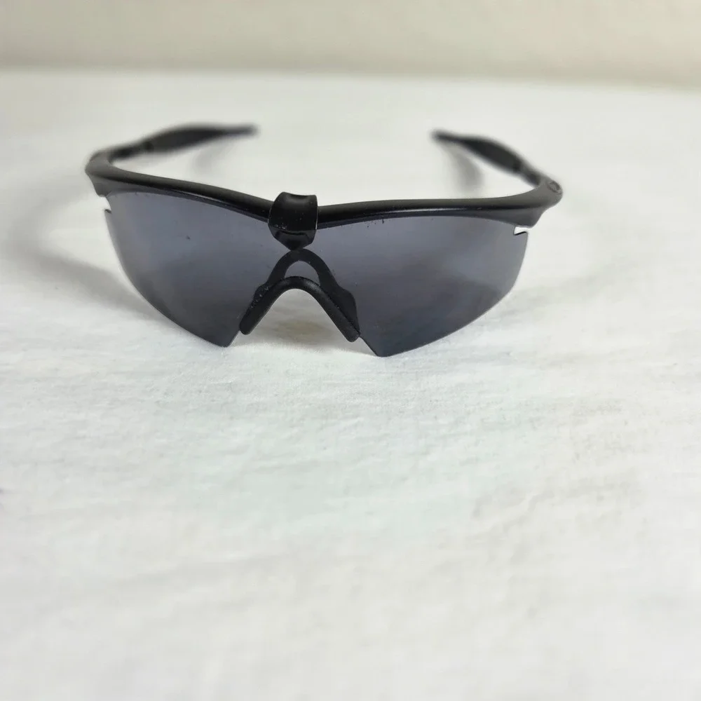 Oakley M Frame Sunglasses Matte Black Grey Sweep Lens Sport Shield Mens